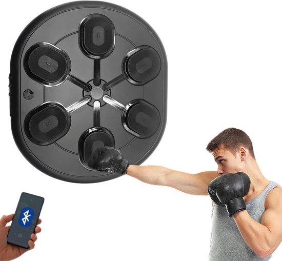 Musik-Box-Sparringspartner - Wandmontierter Sparringspartner - Training zu Hause - Bluetooth-Musikintegration - 60x52x9 cm - Schwarz