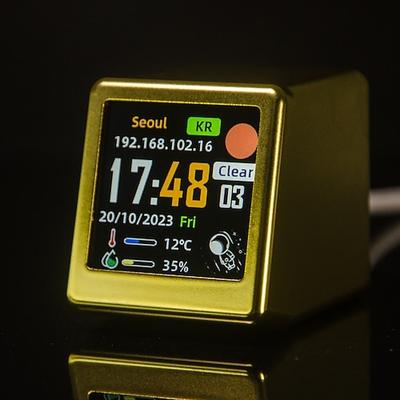 intelligente tragbare Uhr WLAN-Wetterstation Anzeige von Wetter, Temperatur, Luftfeuchtigkeit, Uhrzeit, Desktop-Dekorationen