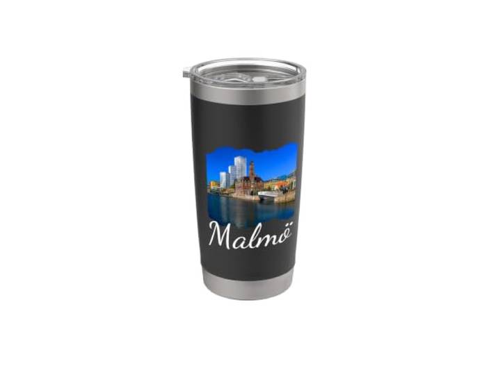 Suède Malmö Souvenir/Malmo Gobelet isotherme en acier inoxydable double paroi