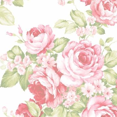 Grand Floral Stamford Rose Bouquet 32.7-foot x 20.5-inch Wallpaper
