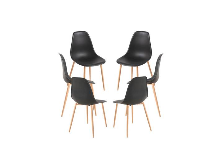 6er Set Mykle Stühle - Schwarz