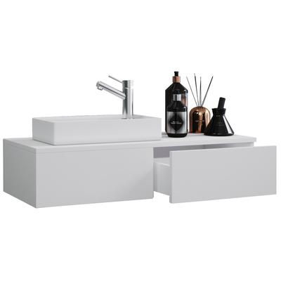 Waschtisch VCM "2-tlg. Gäste WC Waschplatz Waschtisch schmal Gudas", weiß, B:85cm T:35cm, Waschtische, Waschtisch