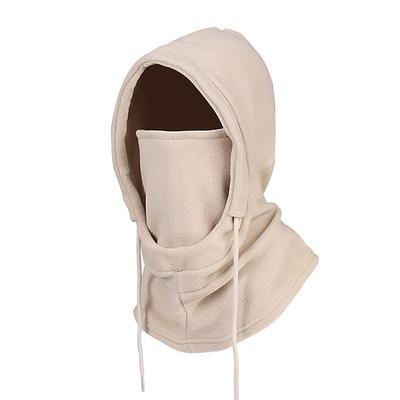Herren Unisex Balaclava Ski Sturmhaube Fleece-Sturmhaube Wintermützen Beanies Schwarz Rosa Polyester Kordelzug Fleece Lässig Bequem Outdoor Alltagskleidung Einfarbig Warm