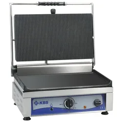KBS Gastrotechnik Kontaktgrill Grillfläche 45x27 cm oben gerillt & unten glatt 1 Heizzone
