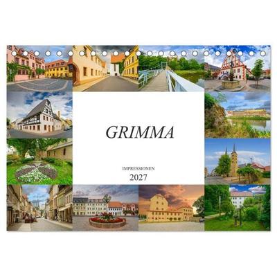 Grimma Impressionen (Tischkalender 2027 DIN A5 quer), CALVENDO Monatskalender
