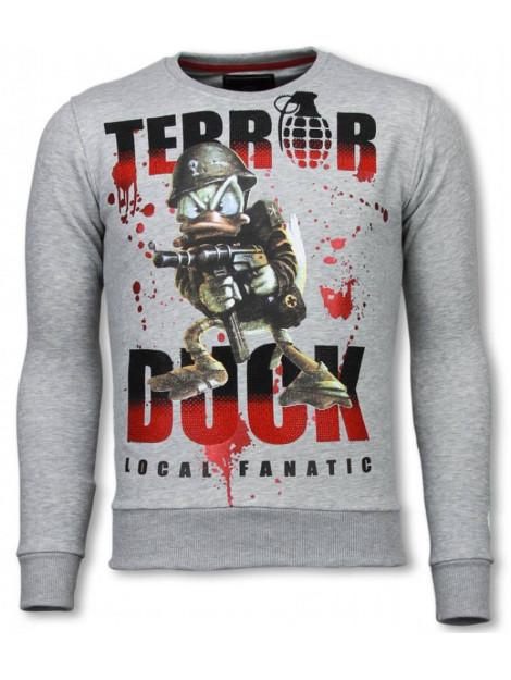 Local Fanatic Terror duck rhinestone sweater