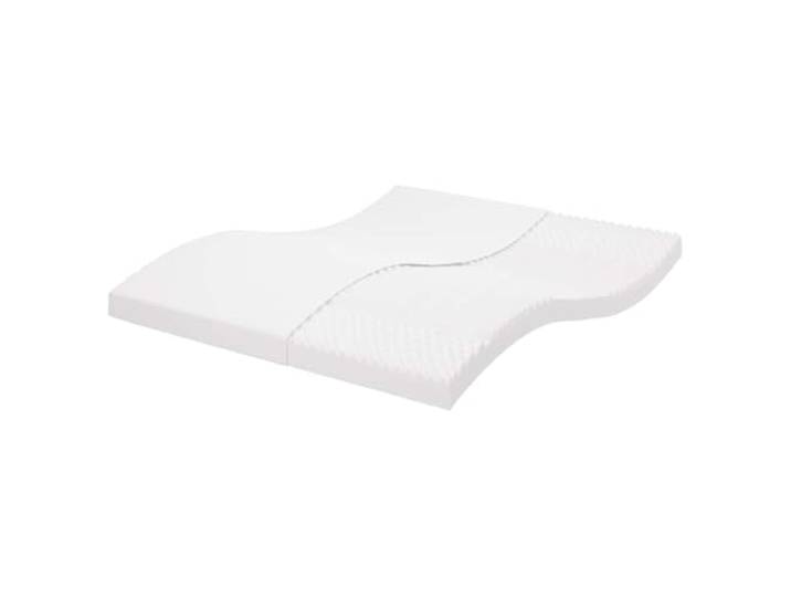 vidaXL Schaumstoffmatratze Weiß 200x210 cm 7-Zonen Härtegrad 20 ILD