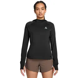 Nike Damen Trail UV Hooded Midlayer schwarz