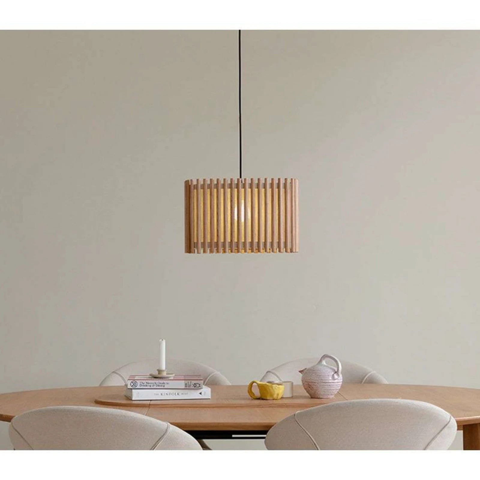 Umage Komorebi Scherm Medium Circle in Dark Oak en Textiel