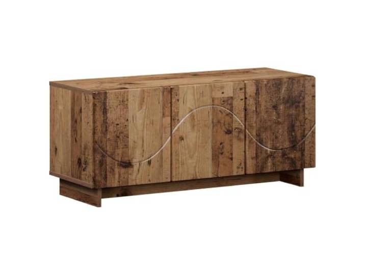HGFDVCMR TV-Lowboard 90x34,5x40 cm Altholz Fernsehtisch Holzwerkstoff Kompaktes Medienboard mit 3 Türen für Wohnzimmer und Schlafzimmer, bietet ordentlich Stauraum für Ihre Elektronik.