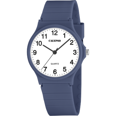 Quarzuhr CALYPSO WATCHES "Easy Time", blau, Armbanduhren, Damen, Quarzuhr, Armbanduhr, Damenuhr, Silikonarmband, analog