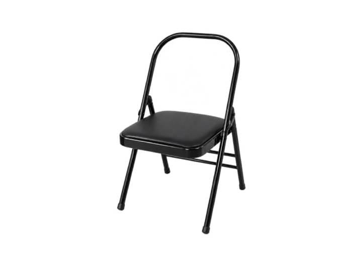 Leichtrit Metall-Yoga-Stuhl, Rückenfreier Yoga-Stuhl aus PU-Leder Leichter, Rückenfrei, Metallkonstruktion, für Yoga, Meditation und Heimgebrauch