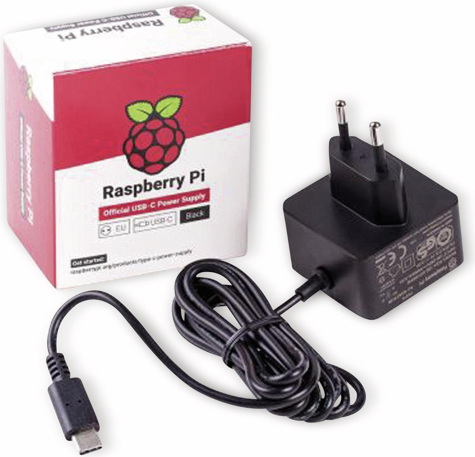 Officiële zwarte voeding (5,1V/3A) voor de Raspberry Pi 5