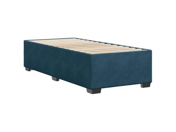 KTHLBRH Bettgestell aus blauem Samt 90 x 200 cm Lattenrost, mit stabilen Füßen, weich und bequem, für Schlafzimmer
