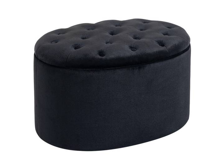 Homcom Sitzbank, Polsterbank, Ovale, Schwarz, Kunststoff, 52x42x71 cm, Esszimmer, Bank, Sitzbänke