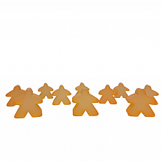 Hans im Glück Carcassonne - Meeple - 10er-Set im Stoffbeutel - FROZEN Orange 293436