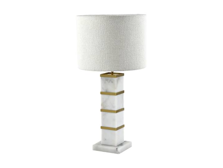 Grosse Marmor Design Tischlampe „Celinae“ Weiß Richmond Interiors