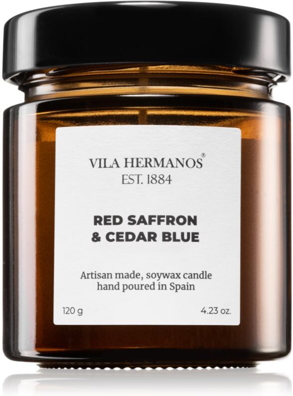 Vila Hermanos Apothecary Red Saffron & Cedar Blue bougie parfumée 120 g