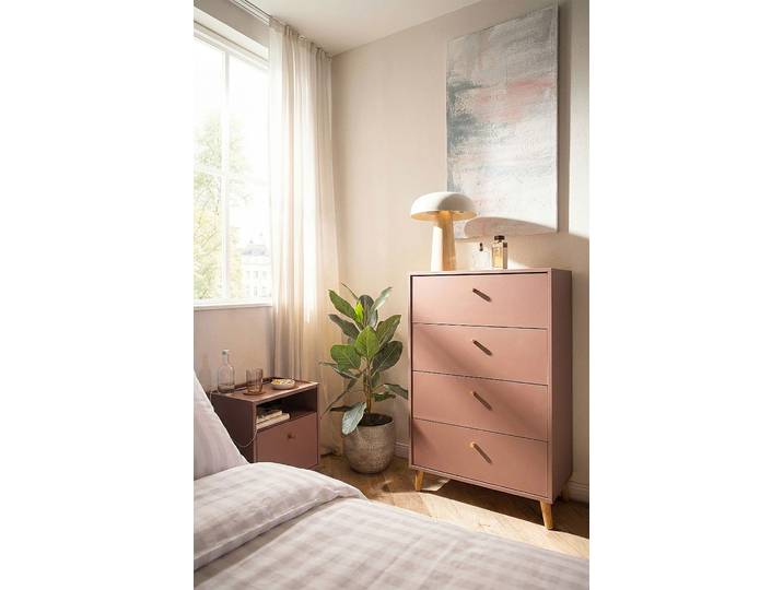Kommode Bjarne mit Schubladen 60 x 101 x 33cm Pink/Altrosa