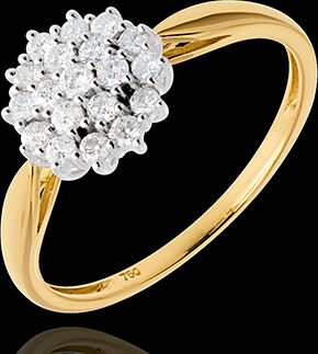 Edenly Ring Kaleidoskop in Gelbgold - 0.35 Karat - 19 Diamanten