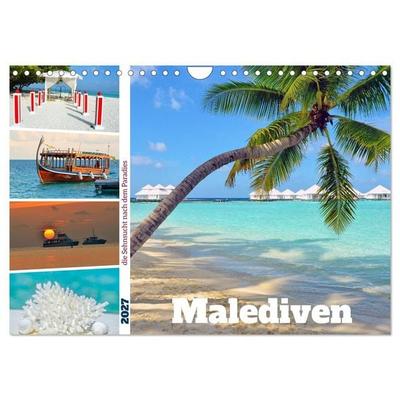 Malediven - die Sehnsucht nach dem Paradies (Wandkalender 2027 DIN A4 quer), CALVENDO Monatskalender
