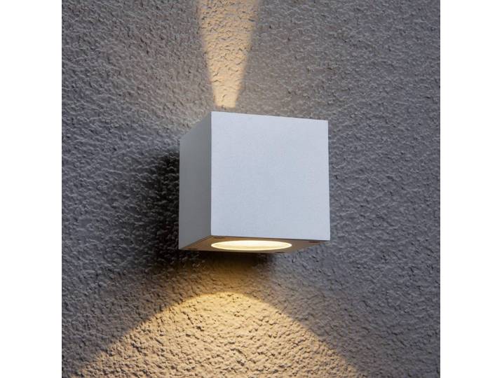 LED Außenwandleuchte JARNO Lucande, weiß / opal, Aluminium, Modern, Wandlampe
