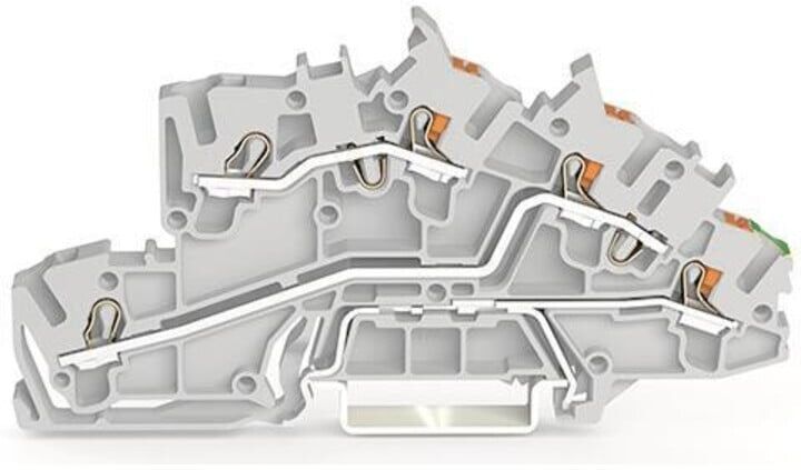 WAGO Installationsetagenklemme 2203-7545 L/L/PE grau grün-gelb Erdgeschoss)