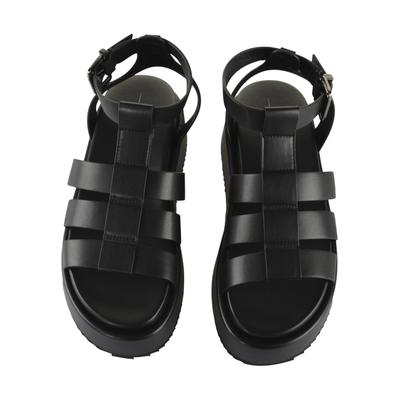 Sandale BUFFALO "Buffalo NOA GREEK SANDAL", Damen, Gr. 40, schwarz, Polyurethan, unifarben, Schuhe Sandale
