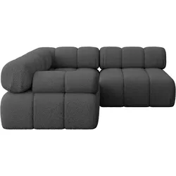 ECKSOFA modulares Sofa Mende-L1 - 190x190x70 cm Grau Bouclé