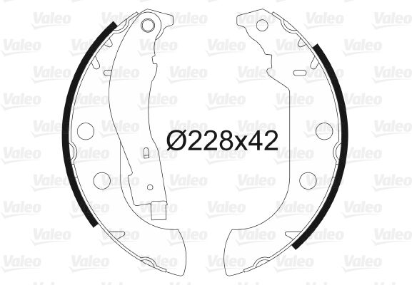 Valeo Bremsbackensatz 562059 Hinterachse Für Peugeot
