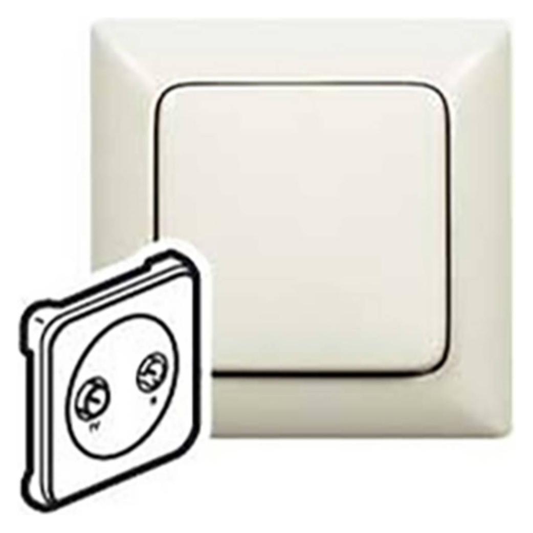 Legrand Abdeckung Antennen-Steckdose 2-Loch TV-R System Creo mandelweiss 776672 (776672)