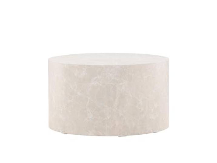 FURNLUX Couchtisch, Rund, Marmor-Grau Dekor, 80 x 80 x 45 cm, 18 kg, MDF Material, Montageanleitung verfügbar