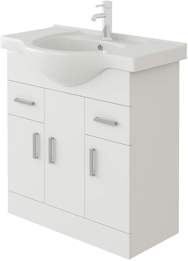 VeeBath Desire Mars 750 Unit and basin - White