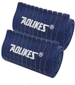 Uplift Picks AOLIKES Adjustable Wrist Support Wrap For Fitness blue (2 Pcs)
