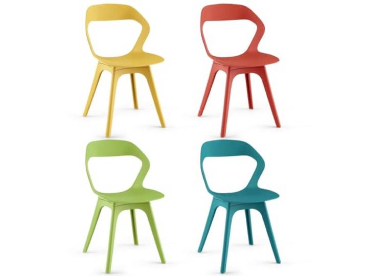 Helloshop26 Esszimmerstühle, 48 x 54 x 81 cm, Komfort, ergonomisch, mehrfarbiges Design, Polypropylen, 20_0018228, 4 Stück