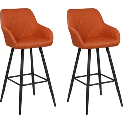 BARSTUHL 2er-Set Polsterbezug Orange Darien