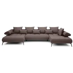 Wohnlandschaft Seledo Stoff Brown