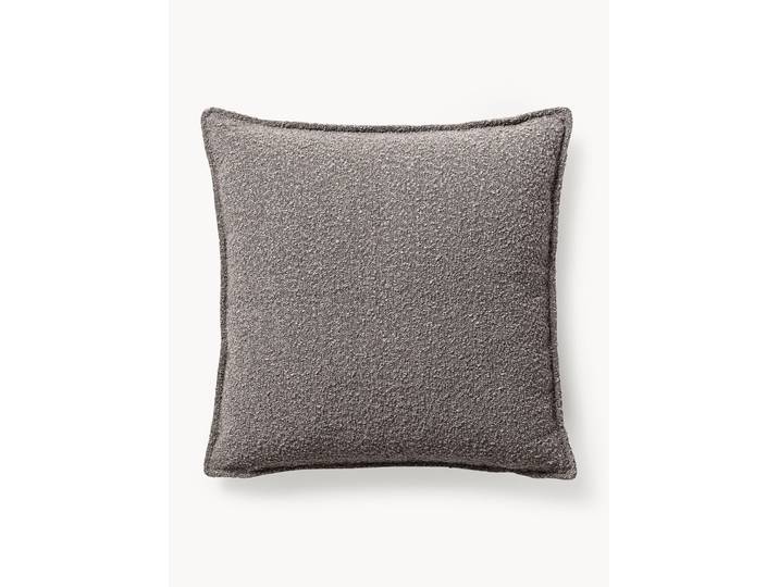 Grand coussin canapé en bouclette Lennon, 70 x 70 cm
