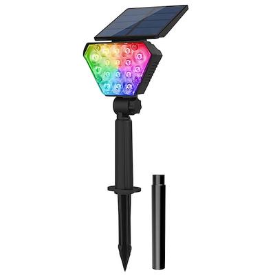 Bunte RGB-Solar-Rasenlampe, Boden-Plug-in-Flutlicht, hohe Helligkeit, für den Außenbereich, Hoflandschaftsbeleuchtung, Baumstrahler, faltbare Beleuchtung mit hoher Helligkeit