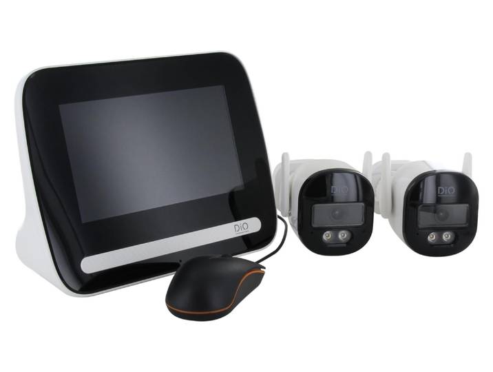 2 caméras sans fil - DIO CONNECTED HOME - Écran LCD/NVR sans fil - 7 pouces - 3 MP