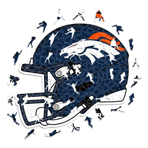 Iconic Puzzles Denver Broncos helm houten puzzel met officiële NFL-licentie 270 stuks