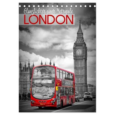 Glanzlichter einer Metropole LONDON (Tischkalender 2027 DIN A5 hoch), CALVENDO Monatskalender