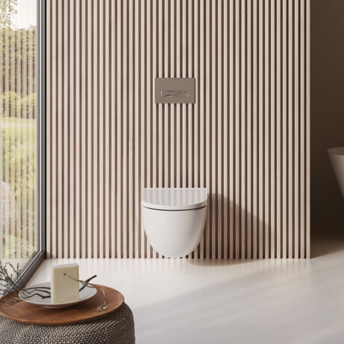 Kludi RESA D Spiralflush-Wand-WC 24WCW0243 52 cm, P-förmiger Abfluss, Weiß glänzend