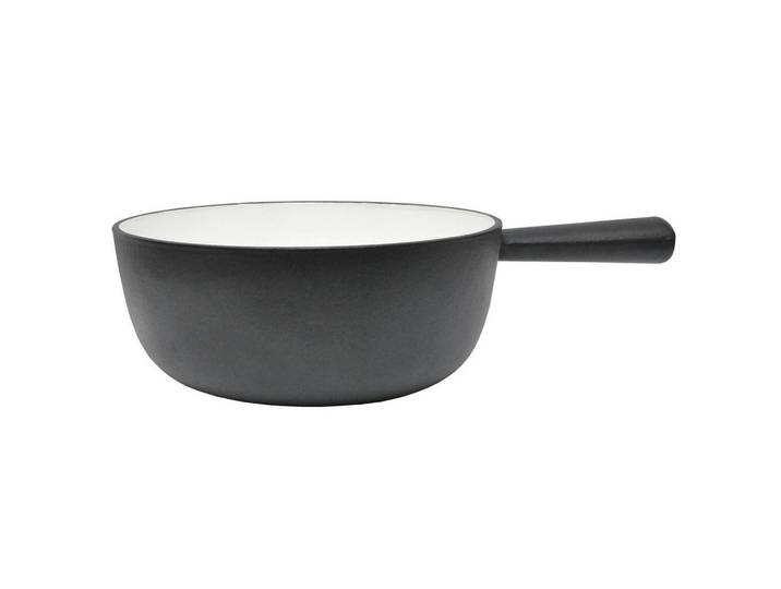 Heidi Cheese Line Fonduepfanne, Schwarz, Weiss, Metall, 2,3 l, rund, rostfrei, geschmacksneutral, Tischgrills & Fondues, Fondue-Sets