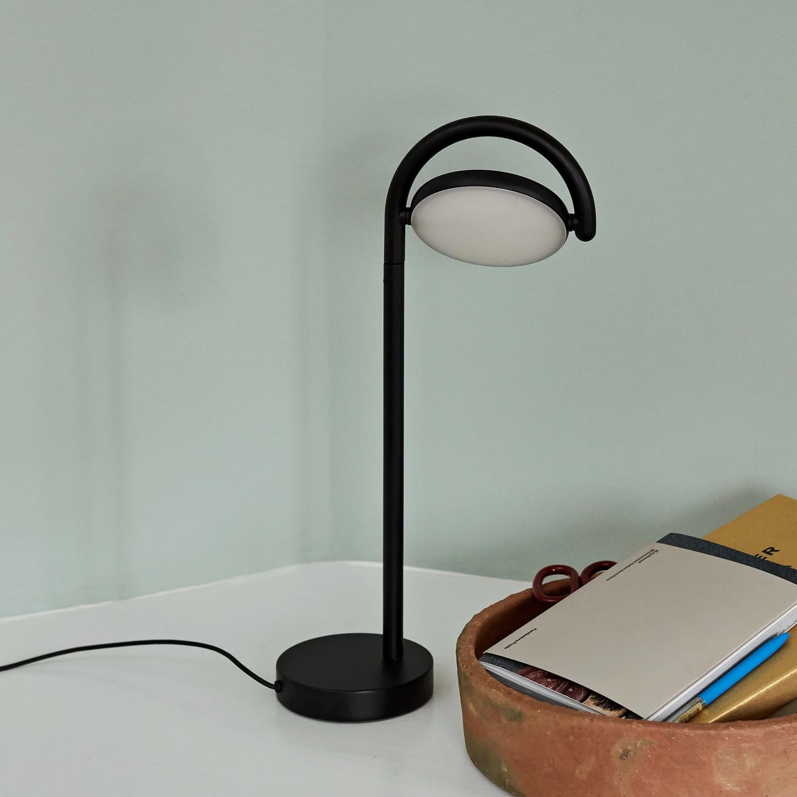HAY Marselis Tafellamp Soft Black met Lampenkap