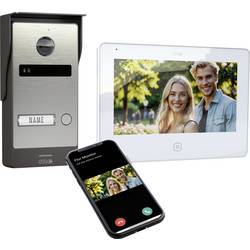 m-e modern-electronics ALL-V10S-M7W Video-Türsprechanlage 2-Draht Komplett-Set Silber/Edelstahl 41463