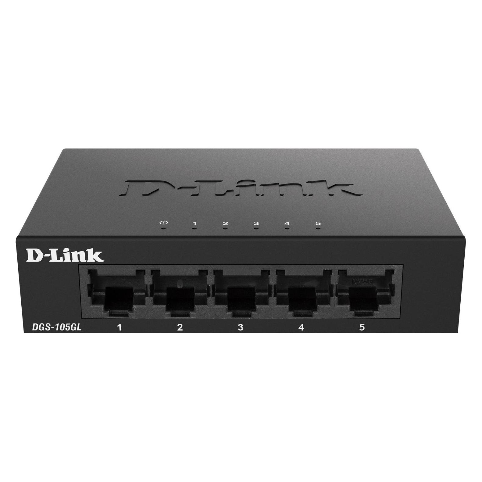 D-Link Schalter DGS-105GL 5GE im Einzelhandel (5 Ports) (DGS-105GL/E)