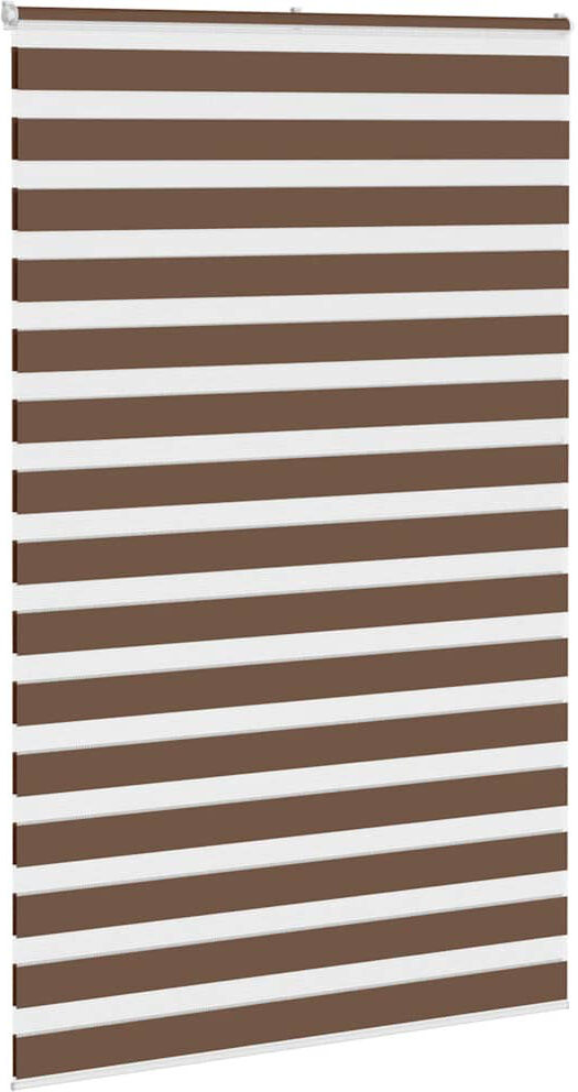 George Oliver Zebra Blind Polyester Brown 145cmW x 230cmL
