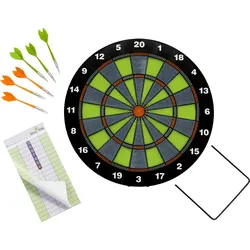 Haba Softdart Dartscheibe Kinder 41 cm Mehrfarbig Kunststoff - 6 Pfeile, Punkteblock, sichere Kunststoffspitzen