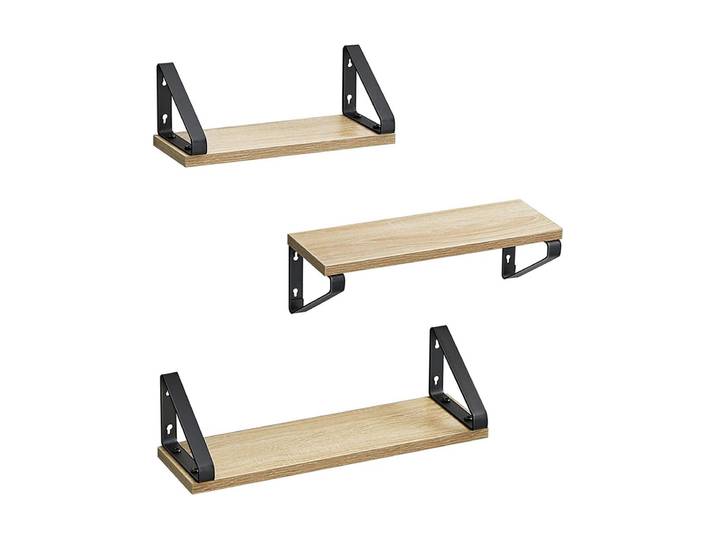 Wandregal VASAGLE 3-er Set , braun, H:11cm T:12cm, Regale, Wandregal